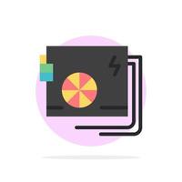 Ac Computer Part Power Supply Abstract Circle Background Flat color Icon vector