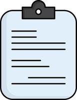 report medical paper checklist document Flat Color Icon Vector