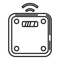 Robot smart scales icon, outline style vector