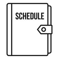 Syllabus schedule notebook icon, outline style vector