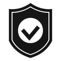 Security service shield icon, simple style vector