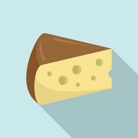 Cheese ricotta icon, flat style vector