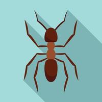 icono de hormiga plaga, estilo plano vector