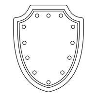 Army protective shield icon, outline style vector