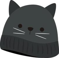 Hat with a cat's face. vector