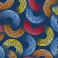 fondo geométrico de moda con formas de círculos abstractos. diseño de tarjeta diseño de patrones dinámicos futuristas. ilustración vectorial