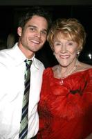 Greg Rikaart and Jeanne Cooper at a private 80th Birthday party for Jeanne Cooper hosted by Lee Bell at her home in Beverly Hills, CA on October 23, 2008 photo