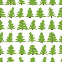 Seamless pattern with spruces on white background. Vector illustration