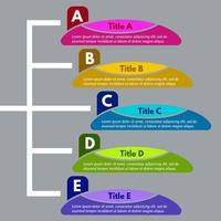 Five steps infographic design elements. Step by step infographic design template. Vector illustration