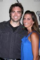 Drew Tyler Bell and Wife Sarah Grunau arriving at the Daytime Emmy Nominees Reception at the Television Academy in North Hollywood, CA on August 27, 2009 photo