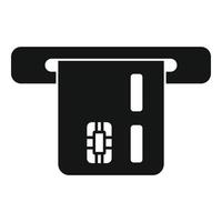 Trader bank card icon, simple style vector