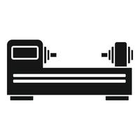 Cnc lathe icon, simple style vector