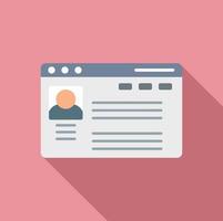 Web teen problems icon, flat style vector