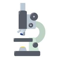 Microscope icon, flat style vector