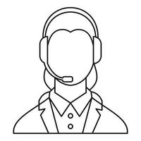 Dispatcher consultant icon, outline style vector