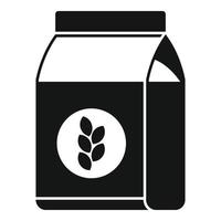 Flour pack icon, simple style vector