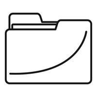 Work folder icon, outline style vector