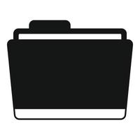 Flow folder icon, simple style vector