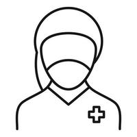 Nursing assistant icon, outline style vector