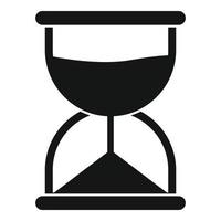 icono de reloj de arena, estilo simple vector