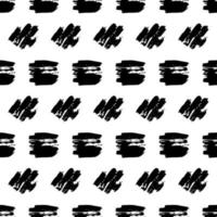 Seamless pattern with hand drawn black circle scribble smear. Abstract grunge texture. Vector illustration