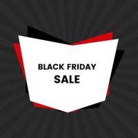 Black Friday sale banner on black background. Vector illustration.