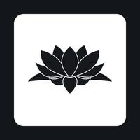 Lotus flower icon, simple style vector