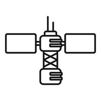 Panel space station icon outline vector. Satellite spaceship vector