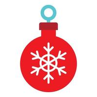 Christmas ball icon, flat style vector