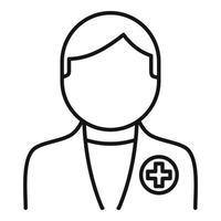 Doctor icon, outline style vector
