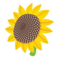 icono de flor de sol, estilo de dibujos animados vector