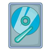Hard drive disk icon, cartoon style vector