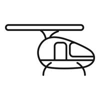 Self driving air taxi icon, outline style vector