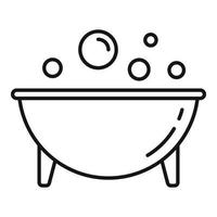 icono de jacuzzi, estilo de esquema vector