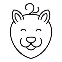 Cat groomer icon, outline style vector