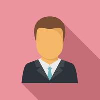 Purchasing manager icon, flat style vector