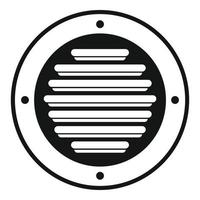 Round ventilation icon, simple style vector