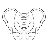 Pelvis icon, outline style vector
