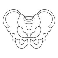 icono de pelvis, estilo de esquema vector