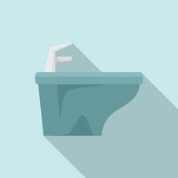 Clean bidet icon, flat style vector