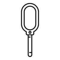 Metal detector device icon, outline style vector