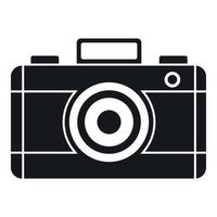 Photo camera icon, simple style vector