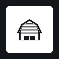 Barn icon in simple style vector