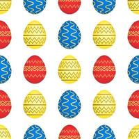 Seamless pattern with colorful Easter eggs. Vector illustration