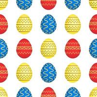 Seamless pattern with colorful Easter eggs. Vector illustration