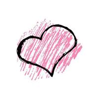 Sketch Scribble Hearts on red background. Hand drawn Pencil Scribble Hearts. Vector illustration