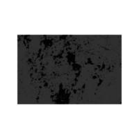 Scratched rectangle. Dark figure with distressed grunge texture isolated on white background. Vector illustration.