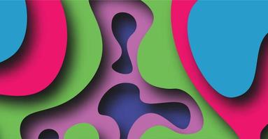 Abstract Background with Multicolor Paper Cut shapes banner design. Vector illustration.