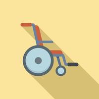 Retirement wheelchair icon, flat style vector