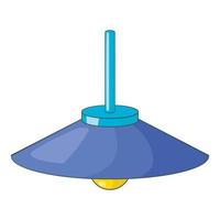 Hanging ceiling lamp icon, cartoon style vector